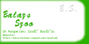 balazs szoo business card